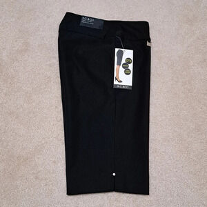 ❤️ S.C.&Co Black Bermuda Shorts Tummy Control Womens Size 6 Stretch Pull On